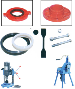 Grooved Flange_Flange adaptor_Gasket Ring_Bolts and Nuts_Hole cutting tool Grooving machine